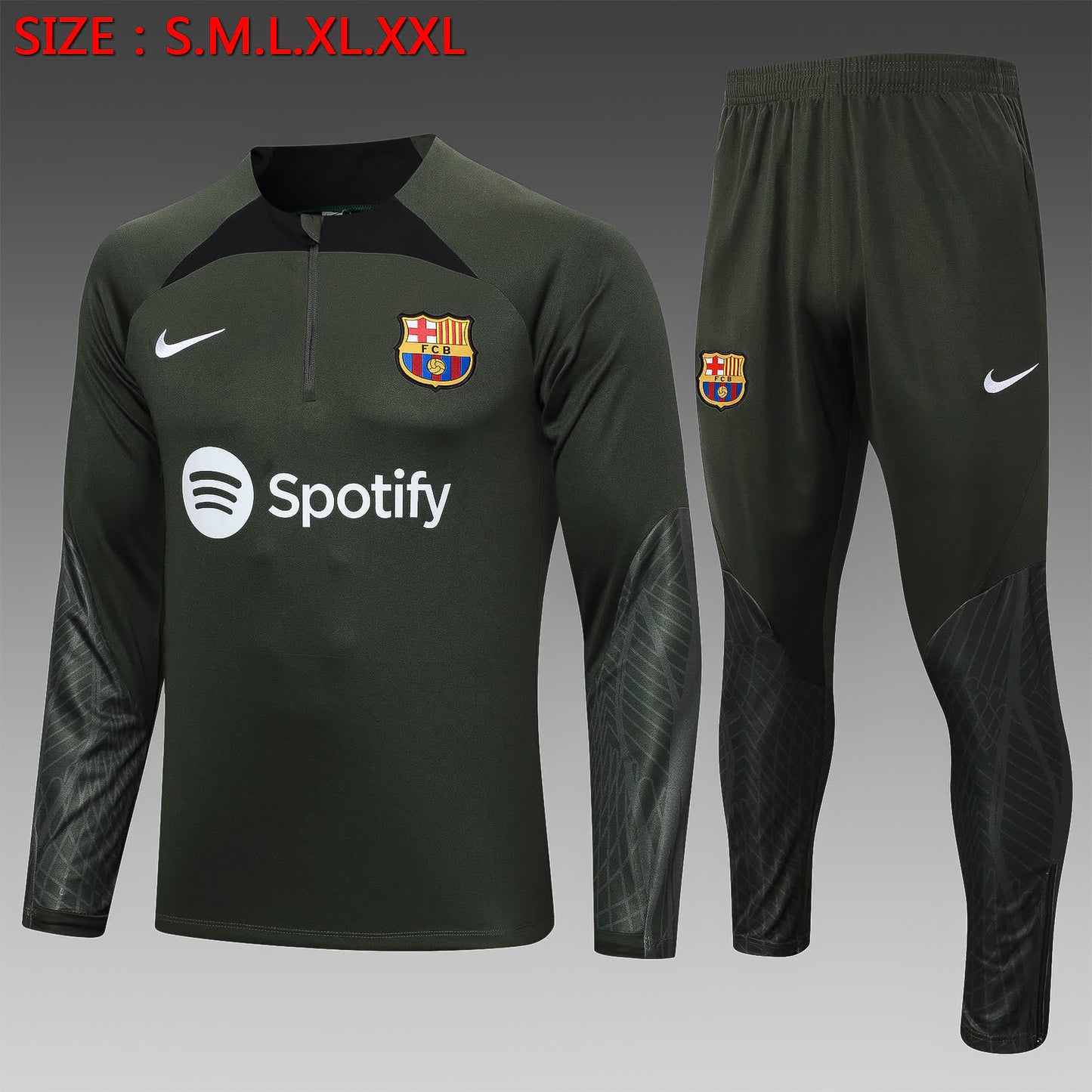 23/24 Half pull Barcelona Dark Green