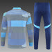 /26 Real Madrid Light Blue Half Pull Training Suit (Adults&amp;Kids)7