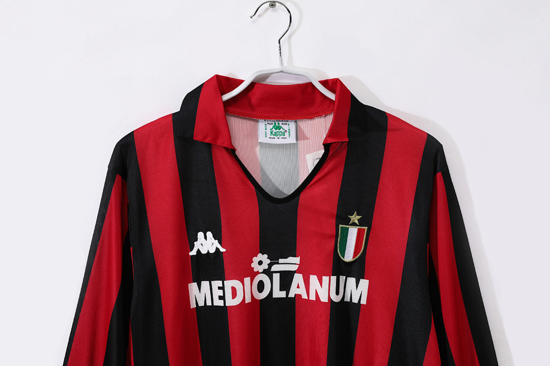 Retro 1988/89 AC Milan home long-sleeved shirt S-XXL6