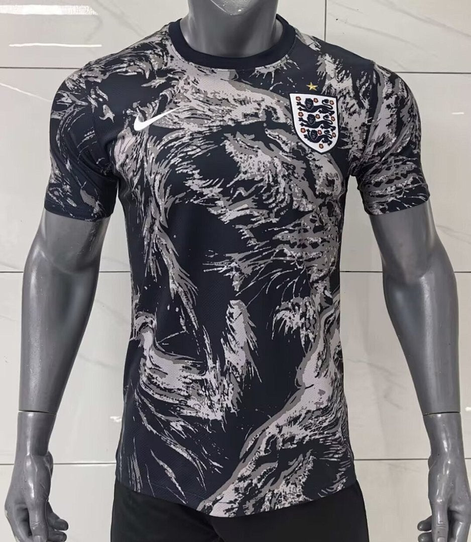/27 England Grey Black Pre match Training Yupoo Soccer Jerseys S-XXL4