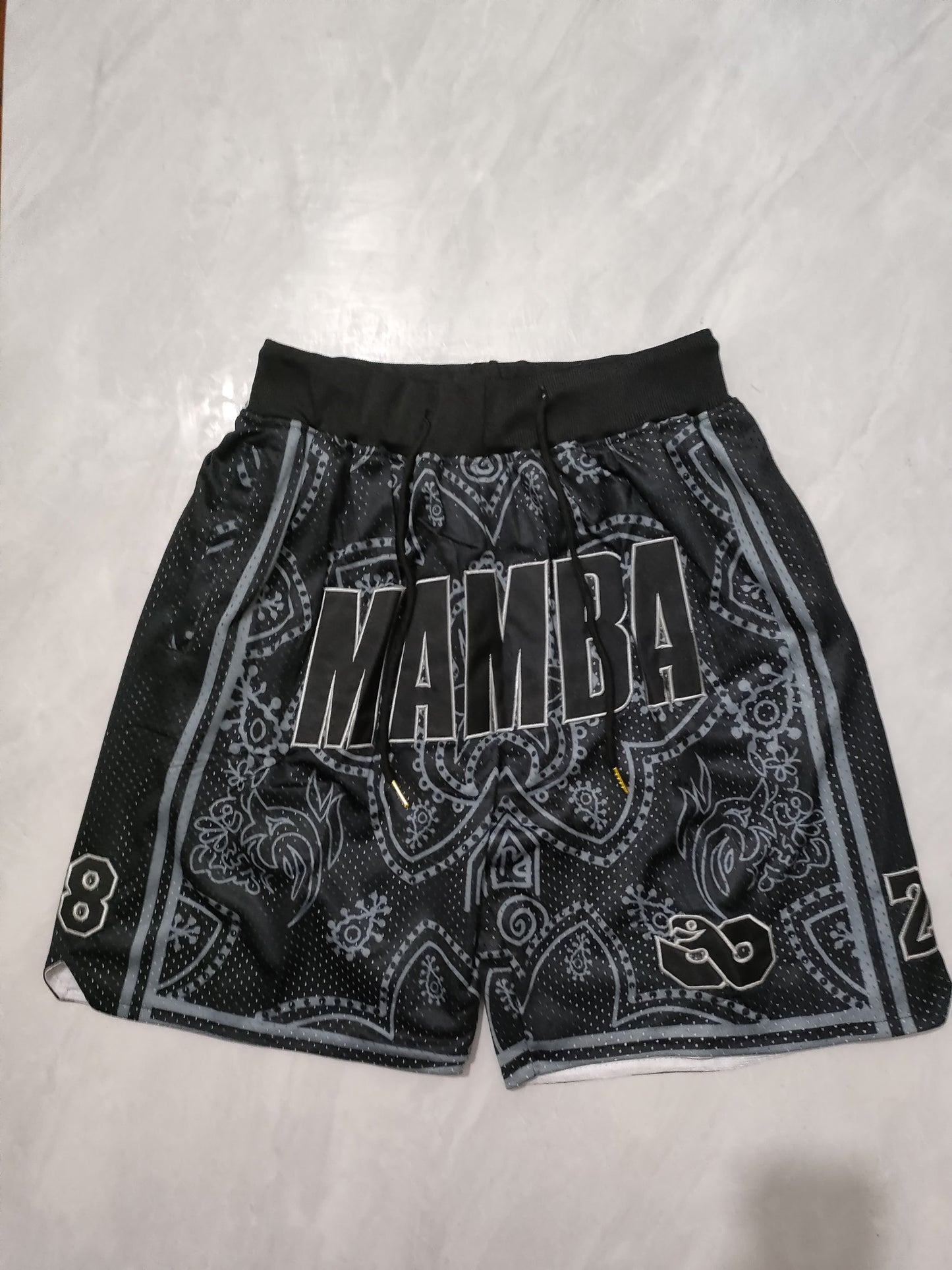 Lakers Mamba Flower Black Pocket Shorts