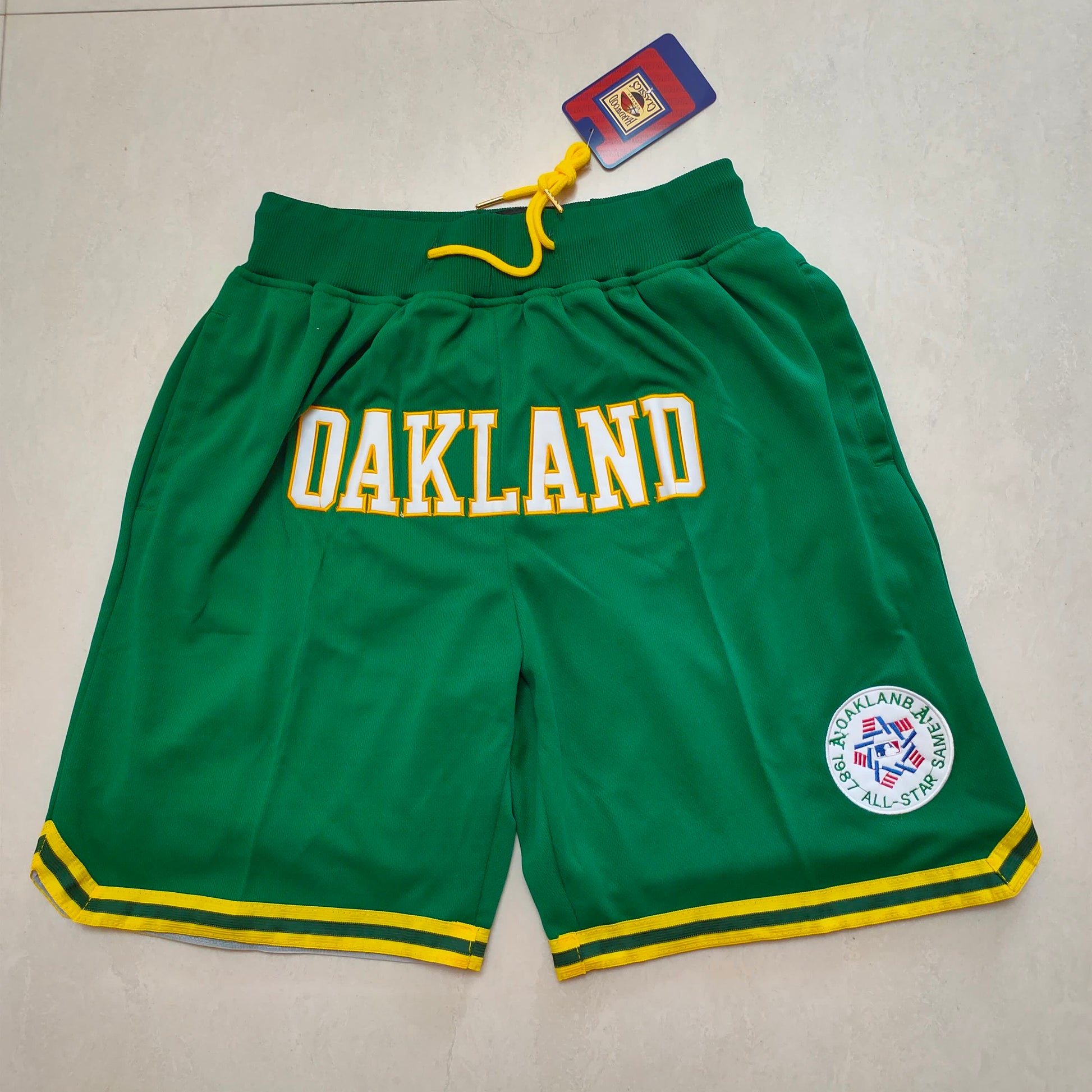 Baseball 1987 All Star Green Pocket Shorts