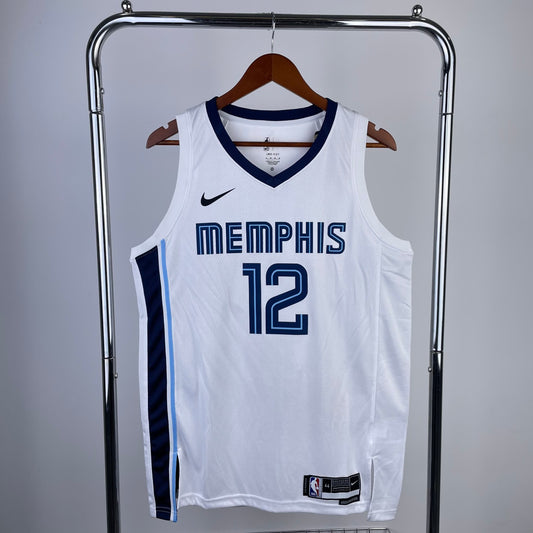 23 Season Grizzlies White 12 # Morant