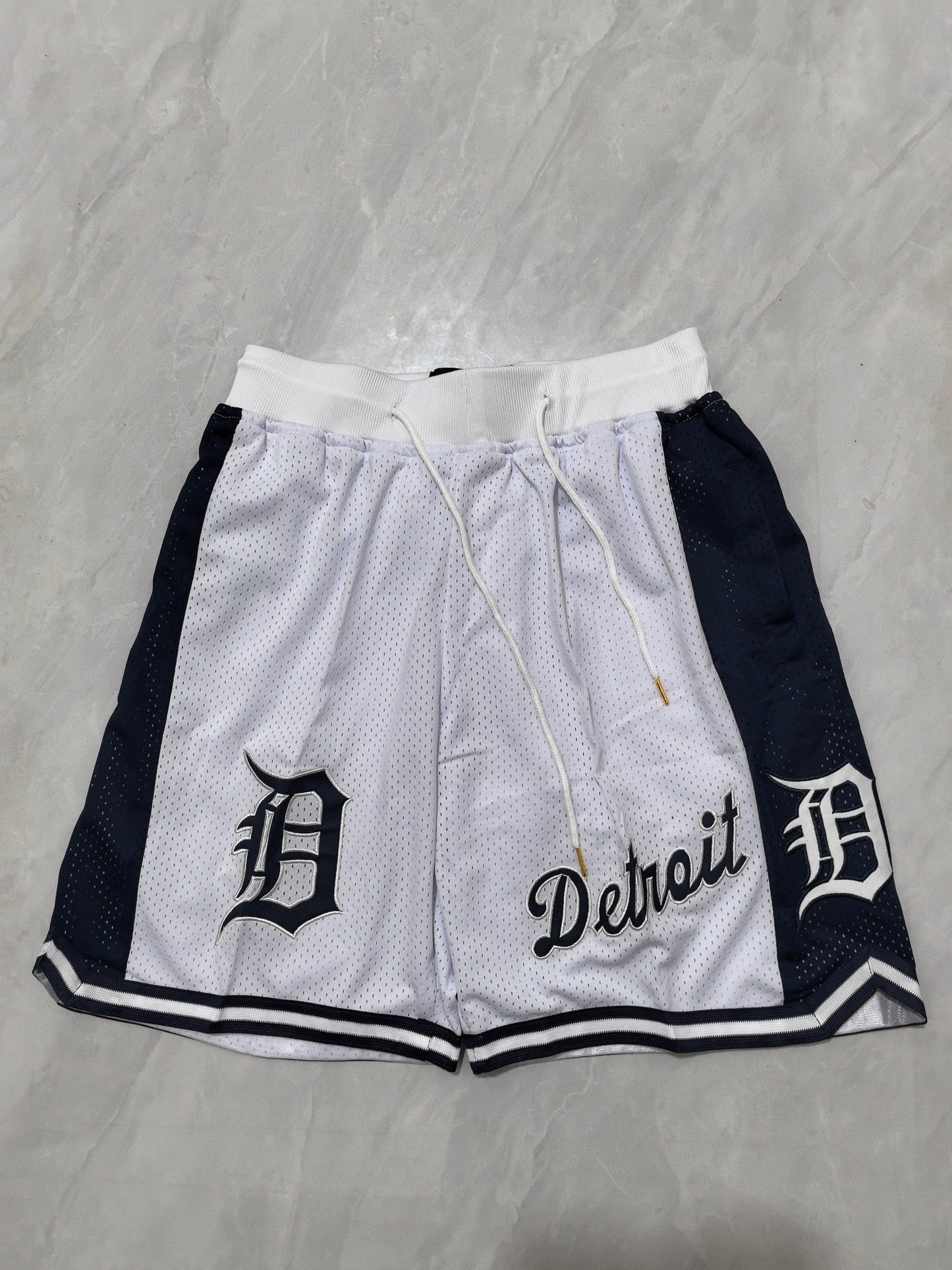 Tigers White Pocket MLB Shorts S-XXL