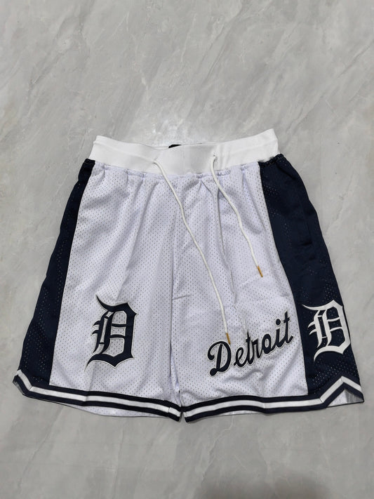 Tigers White Pocket MLB Shorts S-XXL