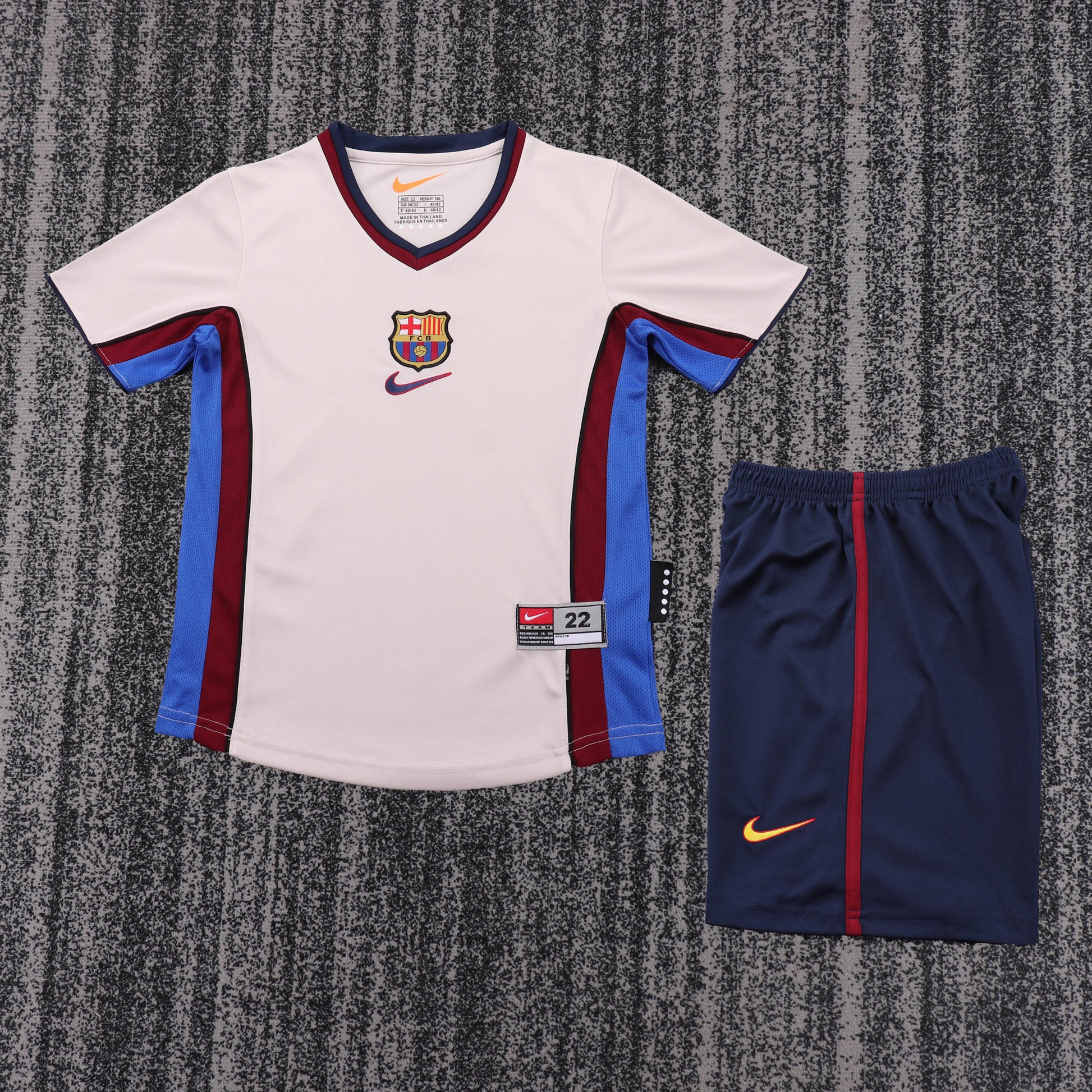 Retro Kids 1998/99 Barcelona away football shirt&amp;Size16-28