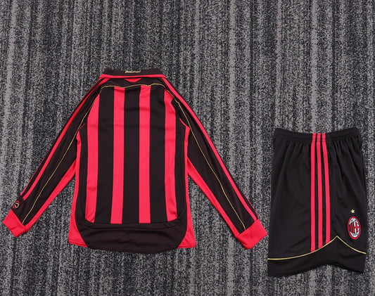 Retro Kids 2006/07 AC Milan home long sleeved&amp;Size16-286