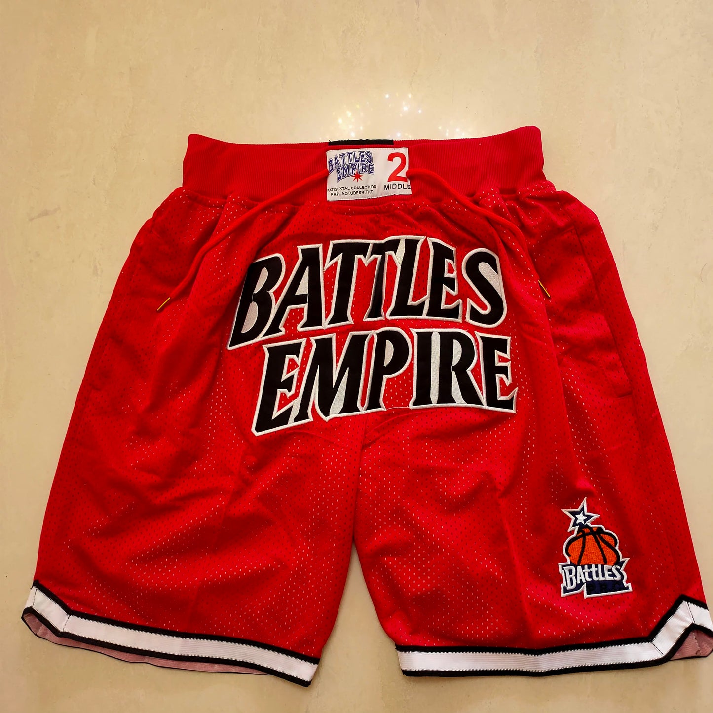Empire Battle Red Pocket Shorts