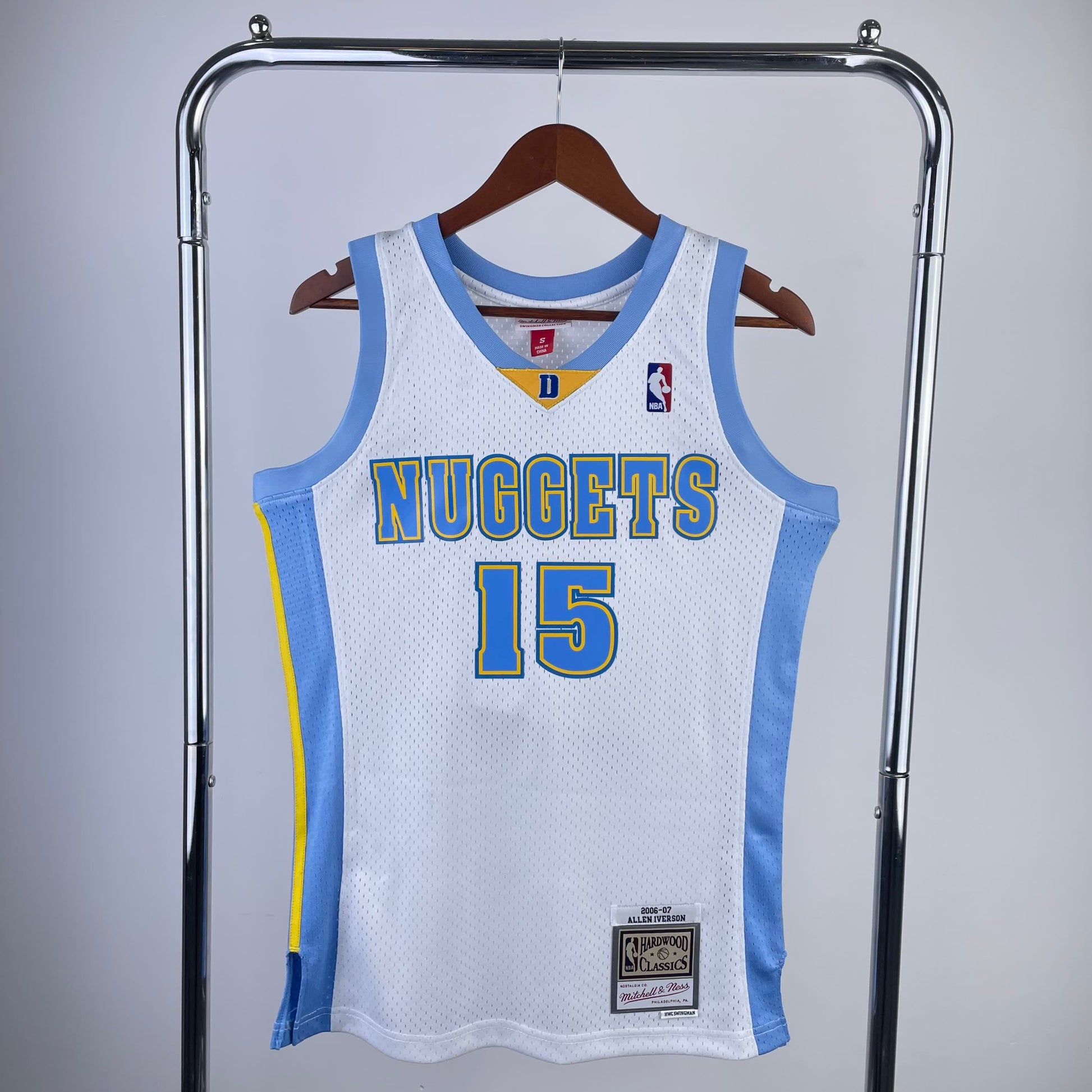 MN Heat Pressed Vintage Jersey: SW Nuggets 03/04 Season White 15 # Anthony
