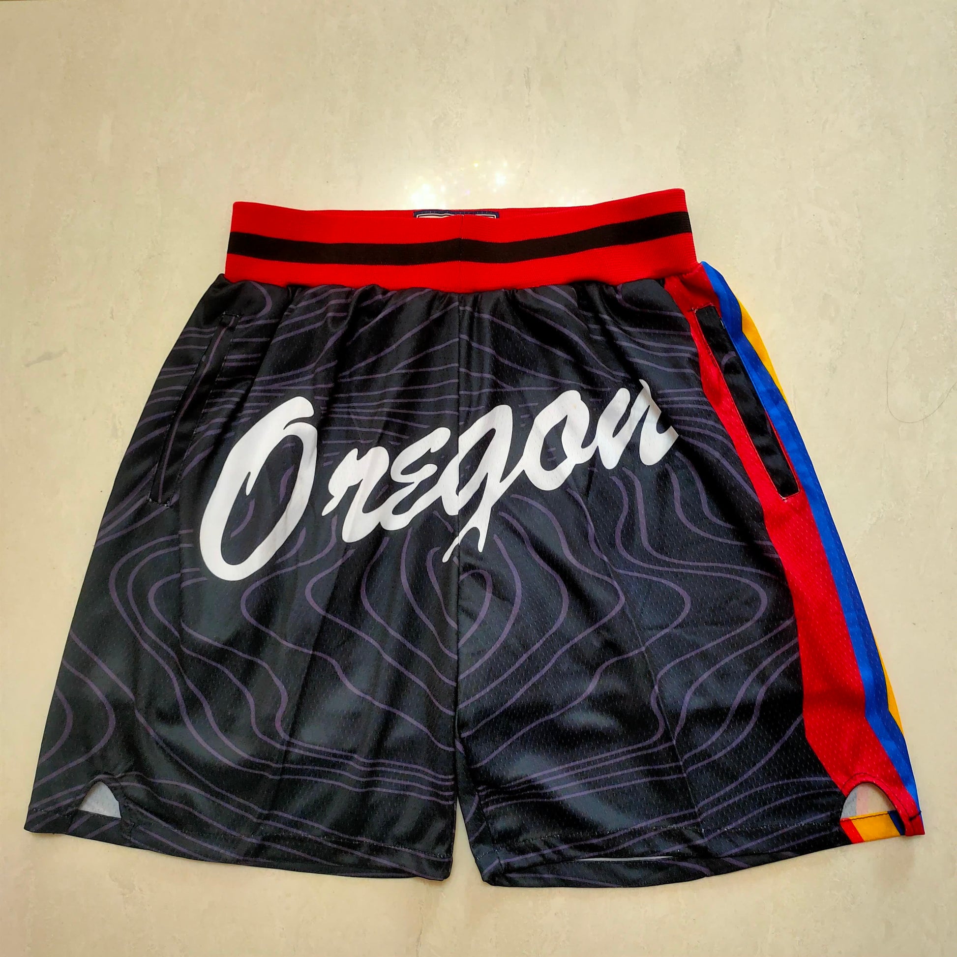 Trailblazer Heat Transfer Printed Black Pocket Shorts