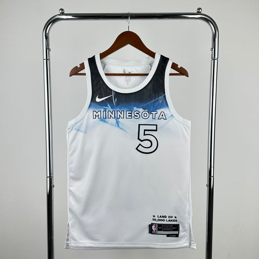 25th season Timberwolves City Edition 5#Edwards S-XXL