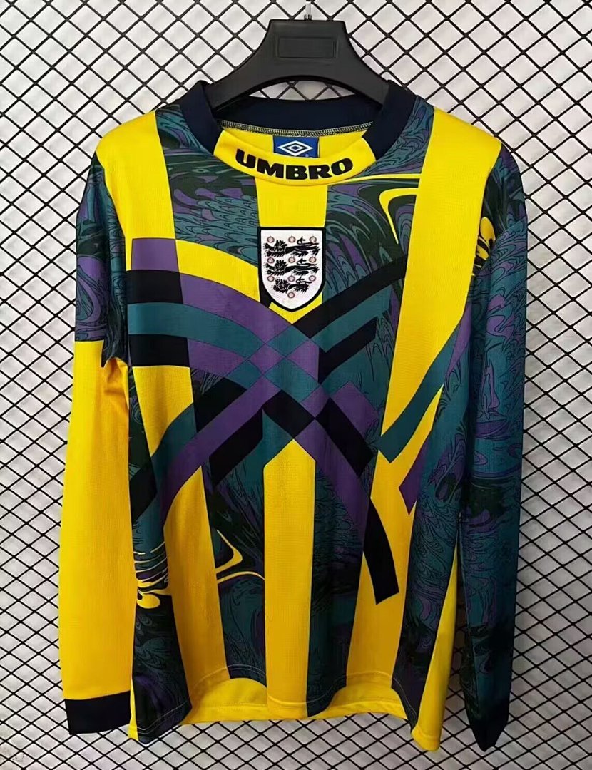 Retro 1994/95 England goalkeeper long sleeved S-XXL1