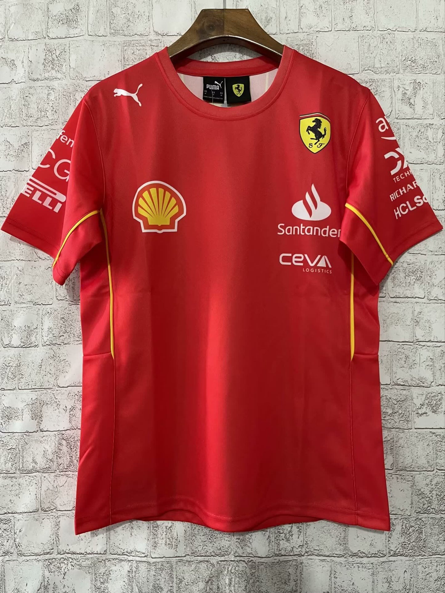 F1 2024 racing suit Ferrari round neck S-5XL
