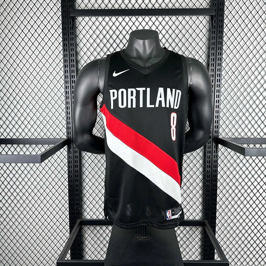 season Portland Trail Blazers away black 8 # Avdija NBA jersey S-XXL6