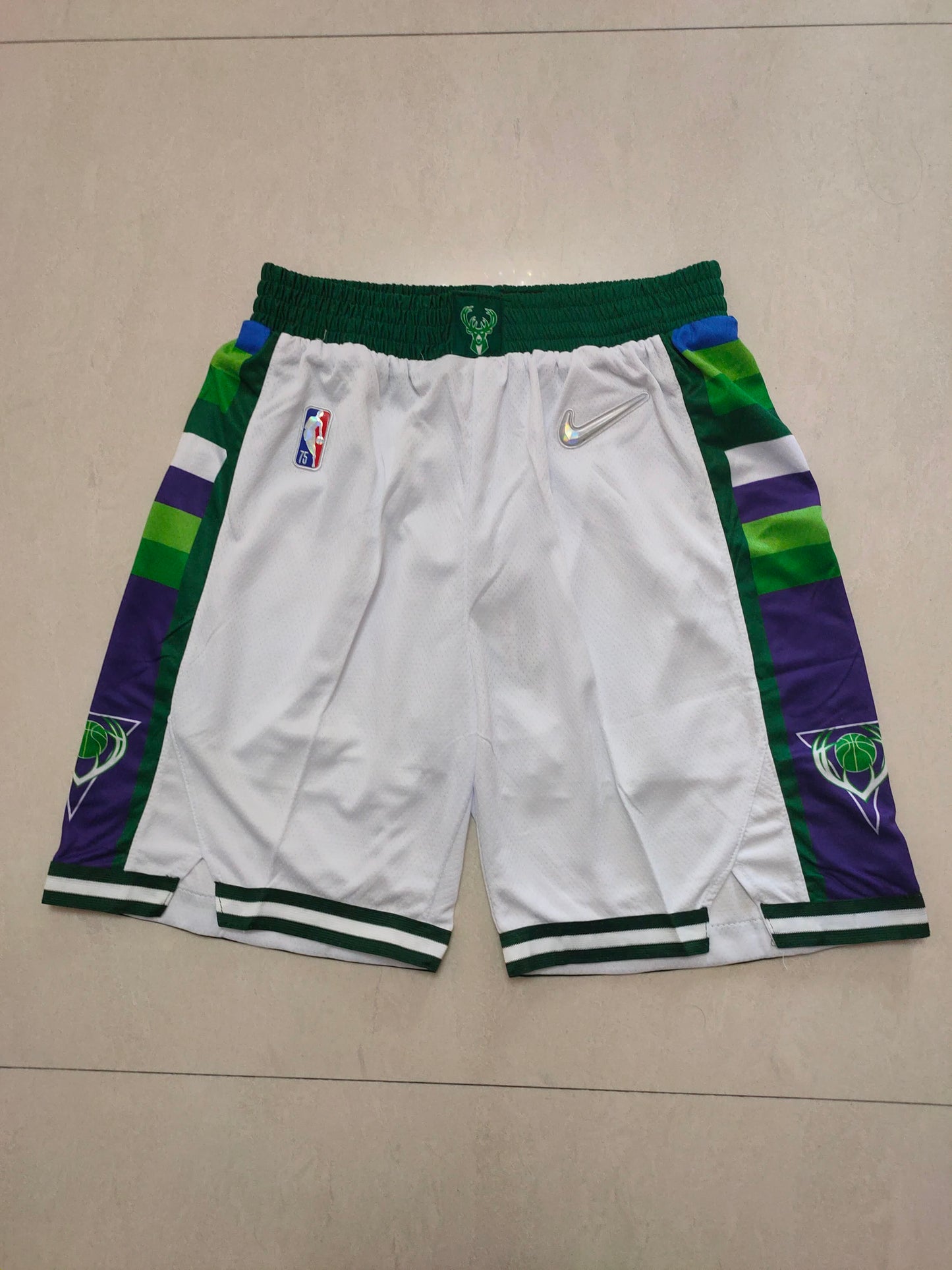 Bucks White 75th Anniversary Shorts