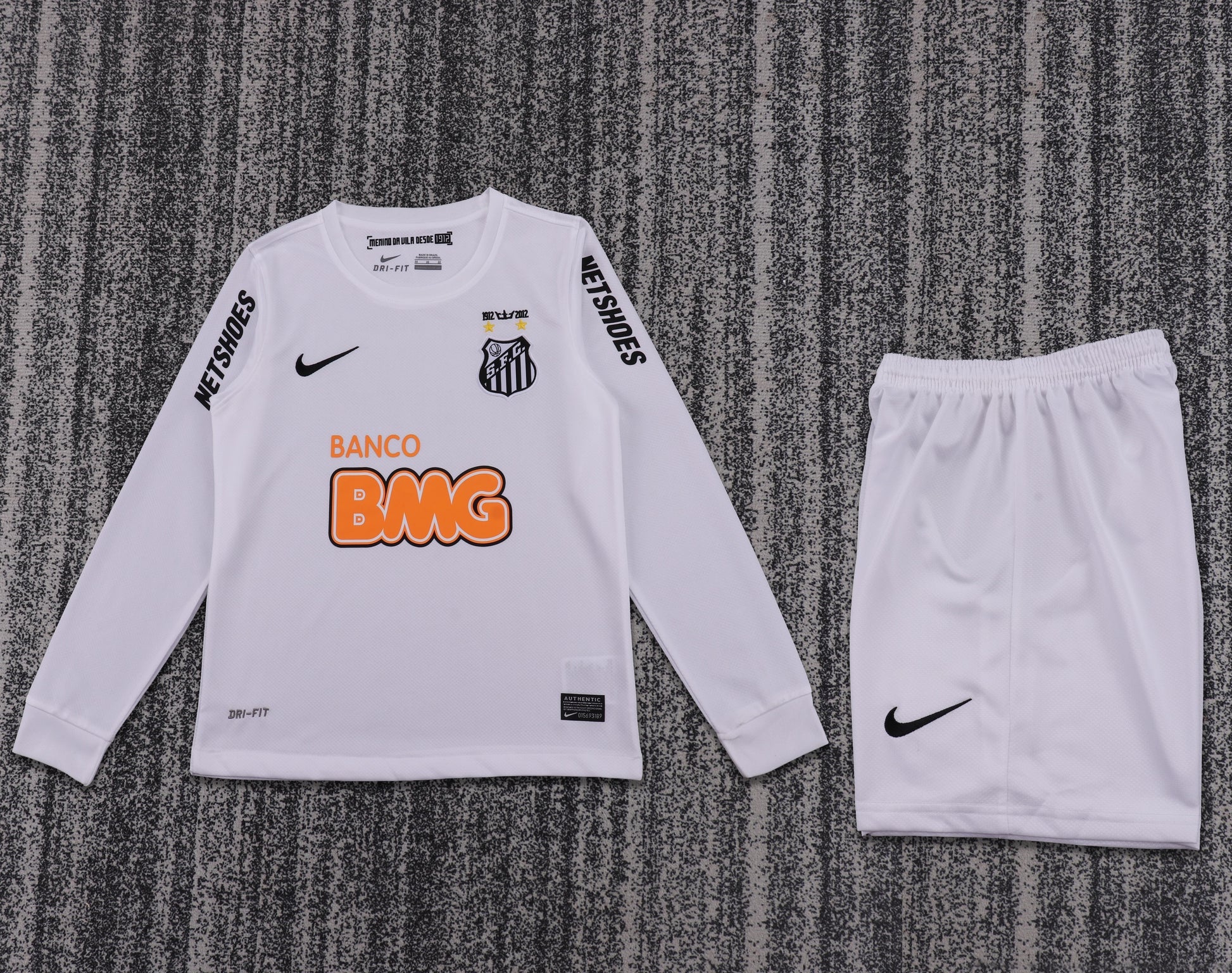 Retro Kids 2012/13 Santos home long sleeved football shirt&amp;Size16-28