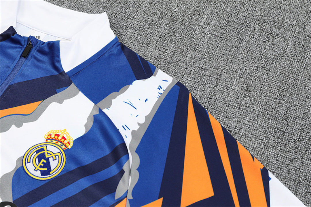 /26 Real Madrid Huanglan Half Pull Training Suit (Adults&amp;Kids)7