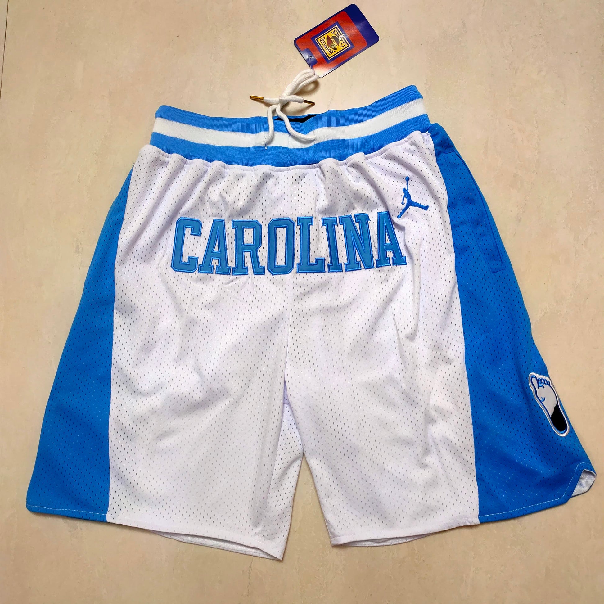 North Carolina White Wedge Light Blue Pocket Shorts