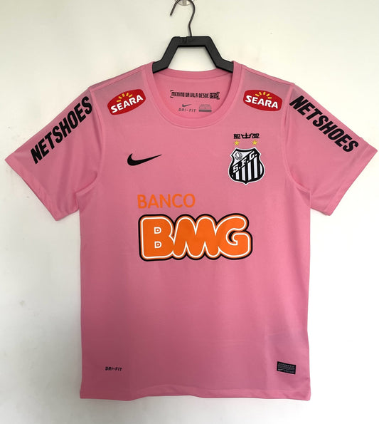 Retro 2012/13 Santos Pink Shoulder Badge Yupoo Soccer Jerseys S-XXL