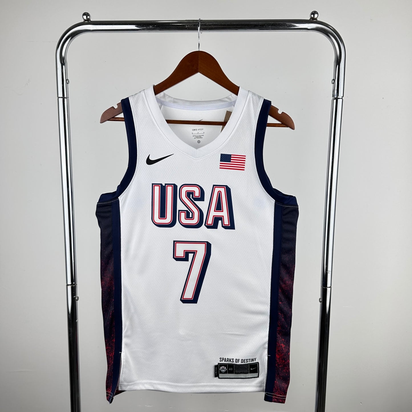 2024 Olympics US Team White 7 # Durant