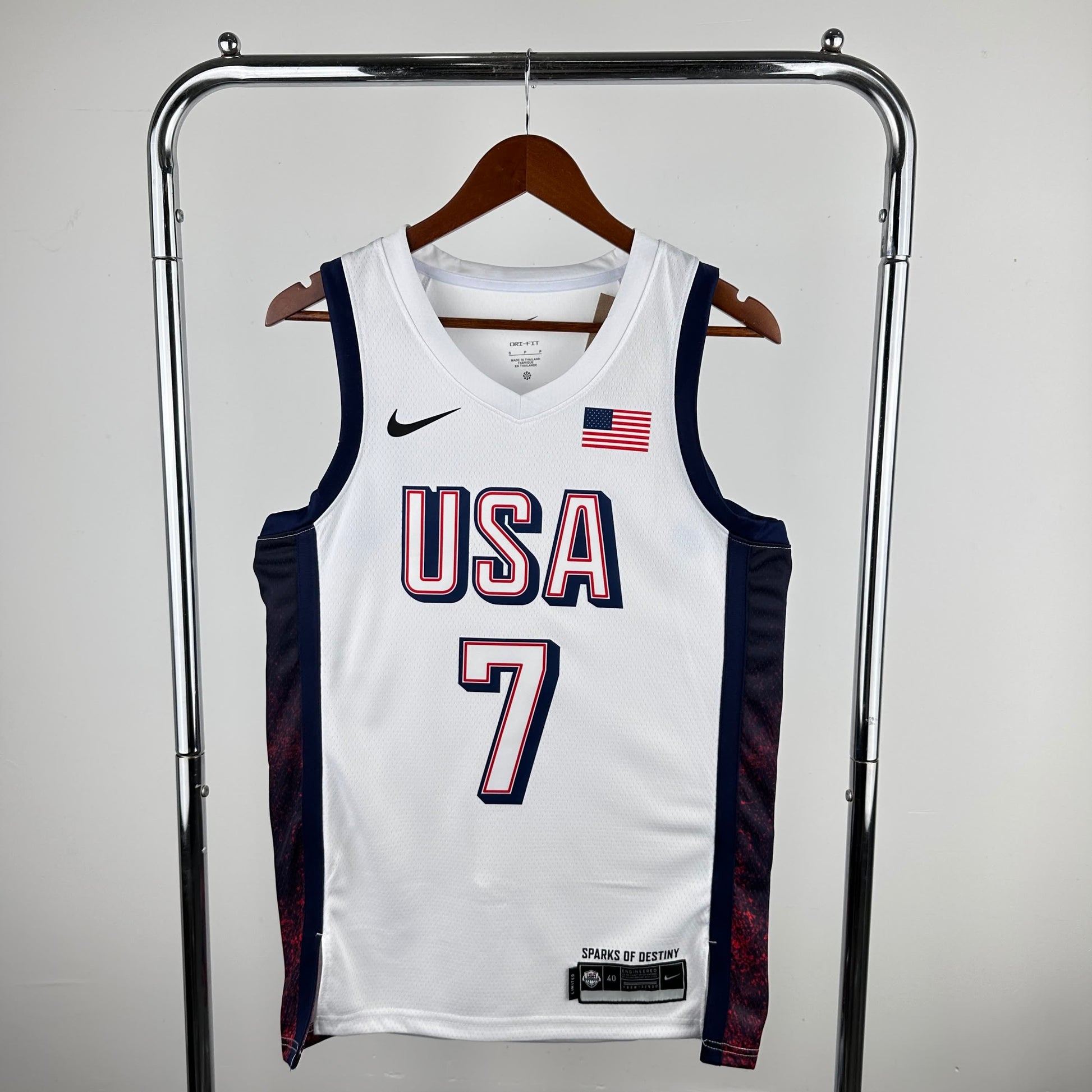 2024 Olympics US Team White 7 # Durant