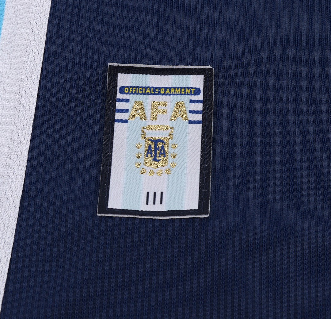 Retro Kids 1998 Argentina away Soccer Jersey&amp;Size16-287