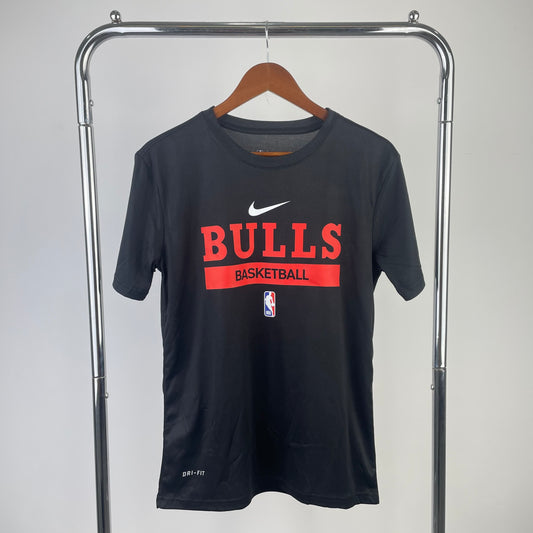 23 Season Bulls Black Training Quick Dried T-shirt Short Sleeve